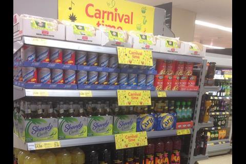 Carnival promos in Notting Hill Gate Tesco